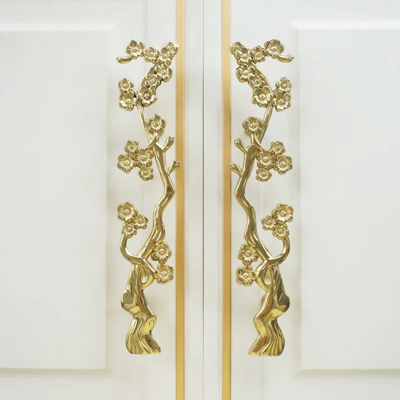Poignée de Porte d'Armoire en Laiton, Finition Vintage, Style Raffiné