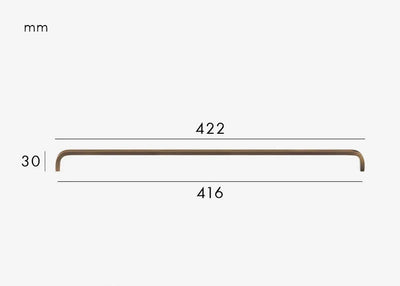 Poignée de Meuble Design Courbé en Laiton Bronze Brossé