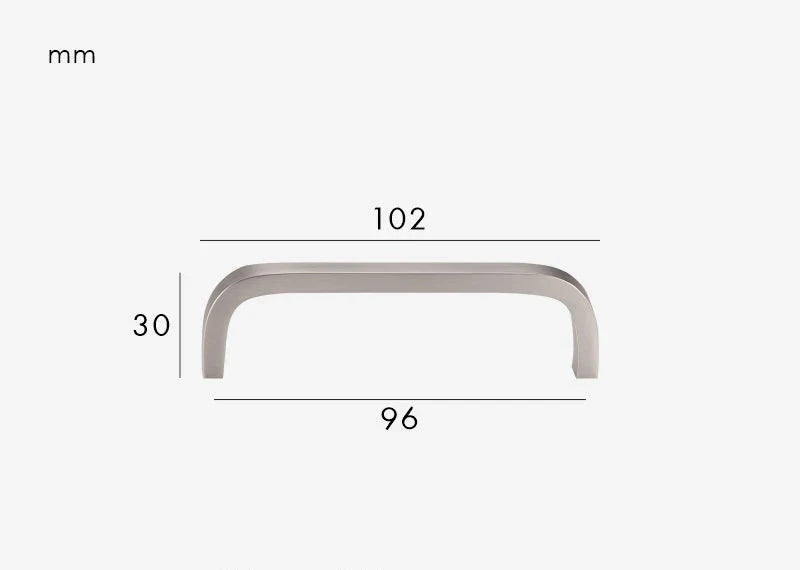 Univers des Poignées Poignée de Meuble Design Courbé Chrome Brossé