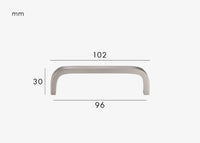 Poignée de Meuble Design Courbé Chrome Brossé, Entraxe 32 à 416 mm, vue 4