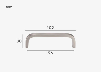 Univers des Poignées Poignée de Meuble Design Courbé Chrome Brossé