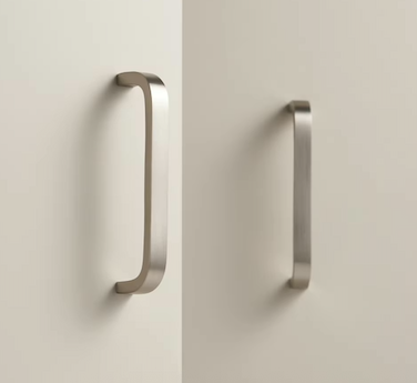 Univers des Poignées Poignée de Meuble Design Courbé Chrome Brossé
