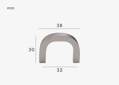 Univers des Poignées Poignée de Meuble Design Courbé Chrome Brossé