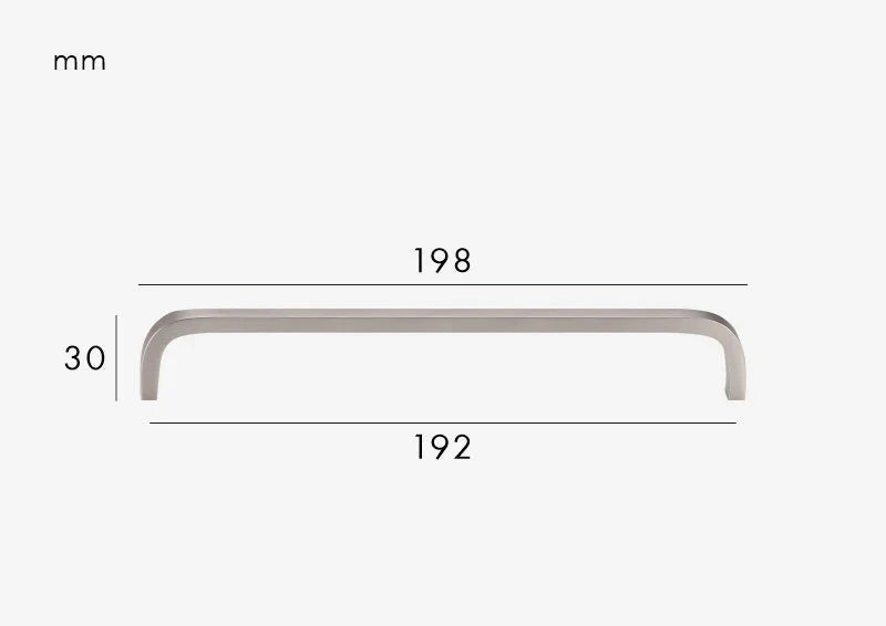 Univers des Poignées Poignée de Meuble Design Courbé Chrome Brossé