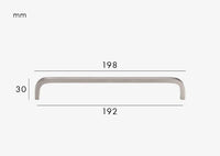 Poignée de Meuble Design Courbé Chrome Brossé, Entraxe 32 à 416 mm, vue 5