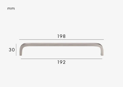 Univers des Poignées Poignée de Meuble Design Courbé Chrome Brossé