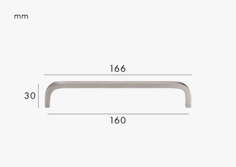Univers des Poignées Poignée de Meuble Design Courbé Chrome Brossé