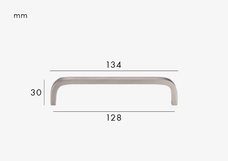 Univers des Poignées Poignée de Meuble Design Courbé Chrome Brossé