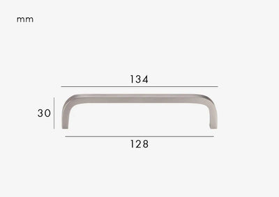 Univers des Poignées Poignée de Meuble Design Courbé Chrome Brossé
