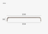 Poignée de Meuble Design Courbé Chrome Brossé, Entraxe 32 à 416 mm, vue 8