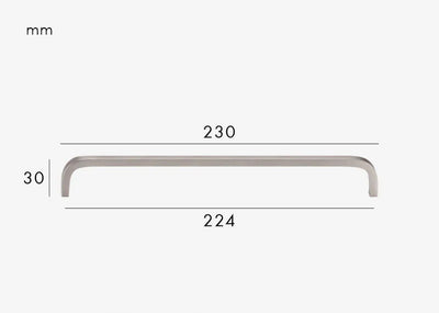 Univers des Poignées Poignée de Meuble Design Courbé Chrome Brossé