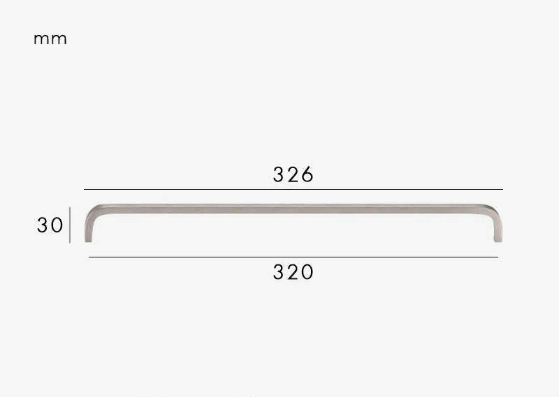 Univers des Poignées Poignée de Meuble Design Courbé Chrome Brossé