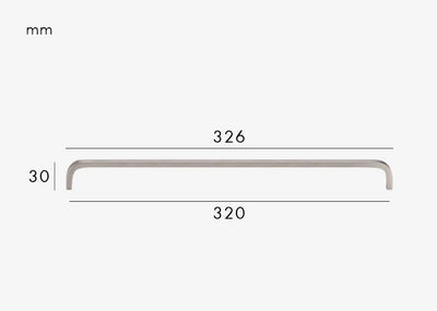 Univers des Poignées Poignée de Meuble Design Courbé Chrome Brossé
