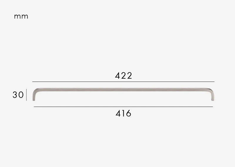 Univers des Poignées Poignée de Meuble Design Courbé Chrome Brossé