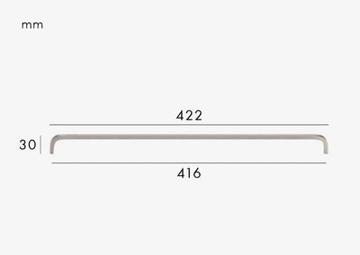 Univers des Poignées Poignée de Meuble Design Courbé Chrome Brossé
