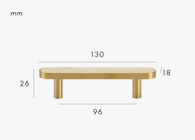 Poignée Laiton Doré et Cuir Crème, vue 7