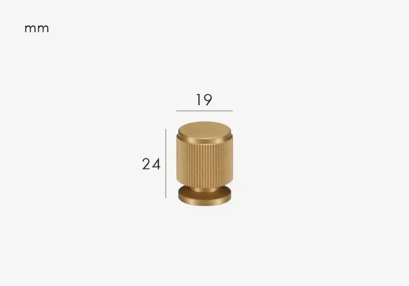 Poignée de Meuble Cannelée en Laiton Or Brossé, Barre 132 à 356 mm, vue 4