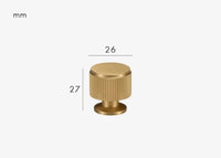 Poignée de Meuble Cannelée en Laiton Or Brossé, Barre 132 à 356 mm, vue 5