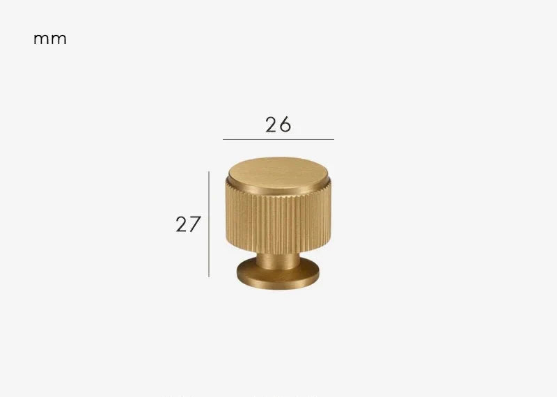 Poignée de Meuble Cannelée en Laiton Or Brossé, Barre 132 à 356 mm, vue 5