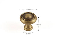 Poignée de Meuble Ancienne Effet Bronze en Laiton Patiné