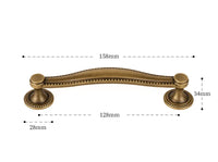 Poignée de Meuble Ancienne Effet Bronze en Laiton Patiné