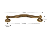 Poignée de Meuble Ancienne Effet Bronze en Laiton Patiné