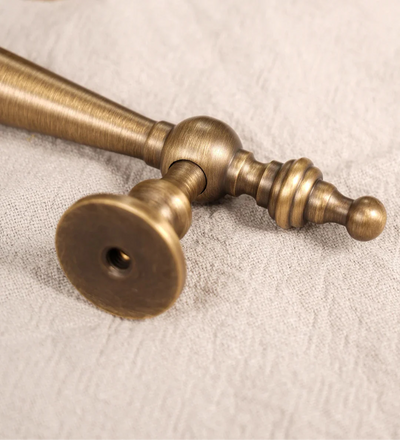 Poignée de Meuble Antique Bronze Brossé en Laiton Massif