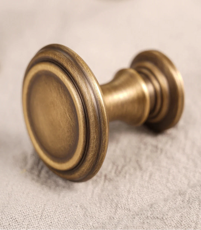 Poignée de Meuble Antique Bronze Brossé en Laiton Massif