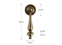Poignée de Meuble Antique Bronze Brossé, Laiton Massif, Barre, Bouton ou Tirette, vue 5