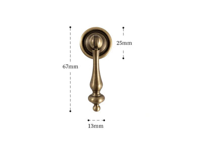 Poignée de Meuble Antique Bronze Brossé en Laiton Massif