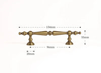 Poignée de Meuble Antique Bronze Brossé, Laiton Massif, Barre, Bouton ou Tirette, vue 8