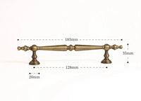 Poignée de Meuble Antique Bronze Brossé, Laiton Massif, Barre, Bouton ou Tirette, vue 9