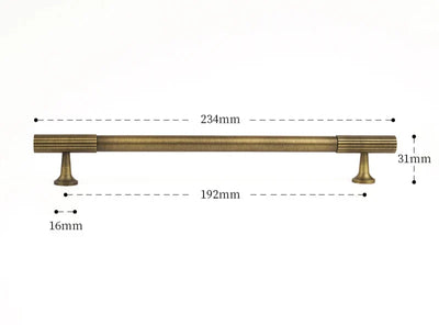 Poignée de Meuble en Laiton, Effet Bronze Antique
