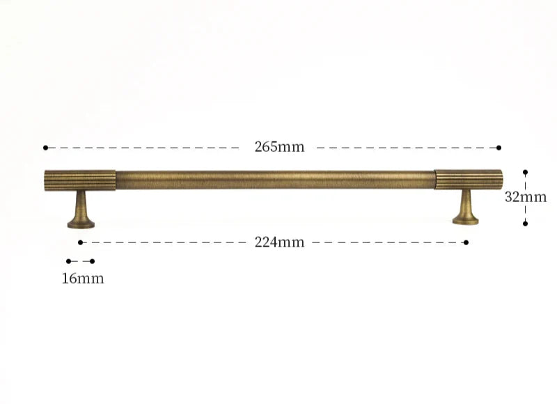 Poignée de Meuble en Laiton, Effet Bronze Antique