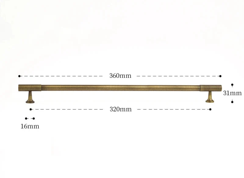 Poignée de Meuble en Laiton, Effet Bronze Antique