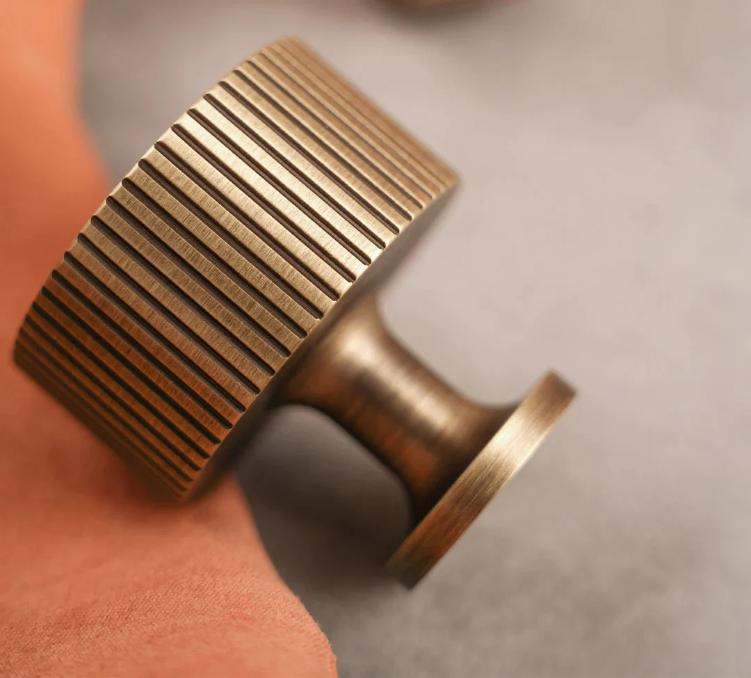 Poignée de Meuble en Laiton, Effet Bronze Antique