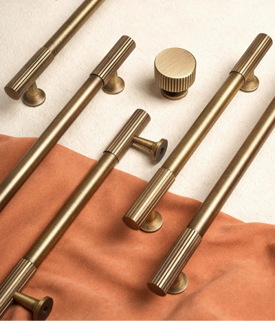 Poignée de Meuble en Laiton, Effet Bronze Antique