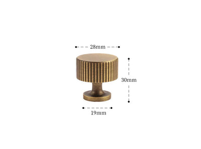 Poignée de Meuble en Laiton, Effet Bronze Antique