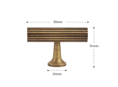 Poignée de Meuble en Laiton, Effet Bronze Antique