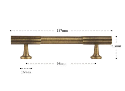 Poignée de Meuble en Laiton, Effet Bronze Antique