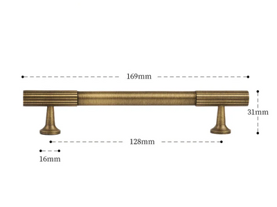 Poignée de Meuble en Laiton, Effet Bronze Antique