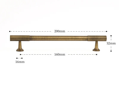 Poignée de Meuble en Laiton, Effet Bronze Antique