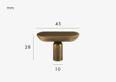 Poignée de Meuble Univers des Poignées Laiton, Finition Bronze Brossé