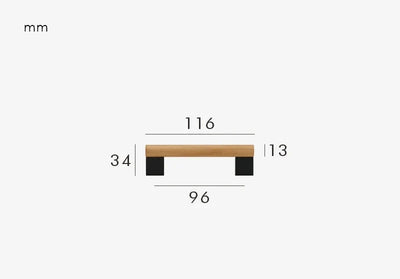Poignée de Meuble Design en Bois et Laiton Noir