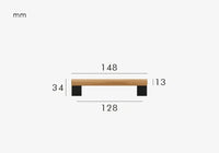 Poignée de Meuble Design en Bois et Laiton Noir, vue 4