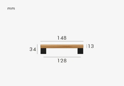 Poignée de Meuble Design en Bois et Laiton Noir