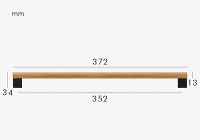 Poignée de Meuble Design en Bois et Laiton Noir