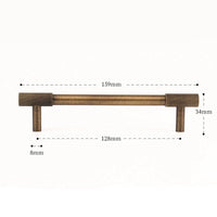 Poignée de Meuble Laiton Style Antique Moleté, Barre ou Bouton, vue 5