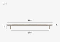Poignée de Meuble Moletée en Laiton Argenté, Entraxe 96 à 416 mm, vue 12