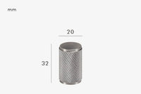 Poignée de Meuble Moletée en Laiton Argenté, Entraxe 96 à 416 mm, vue 6